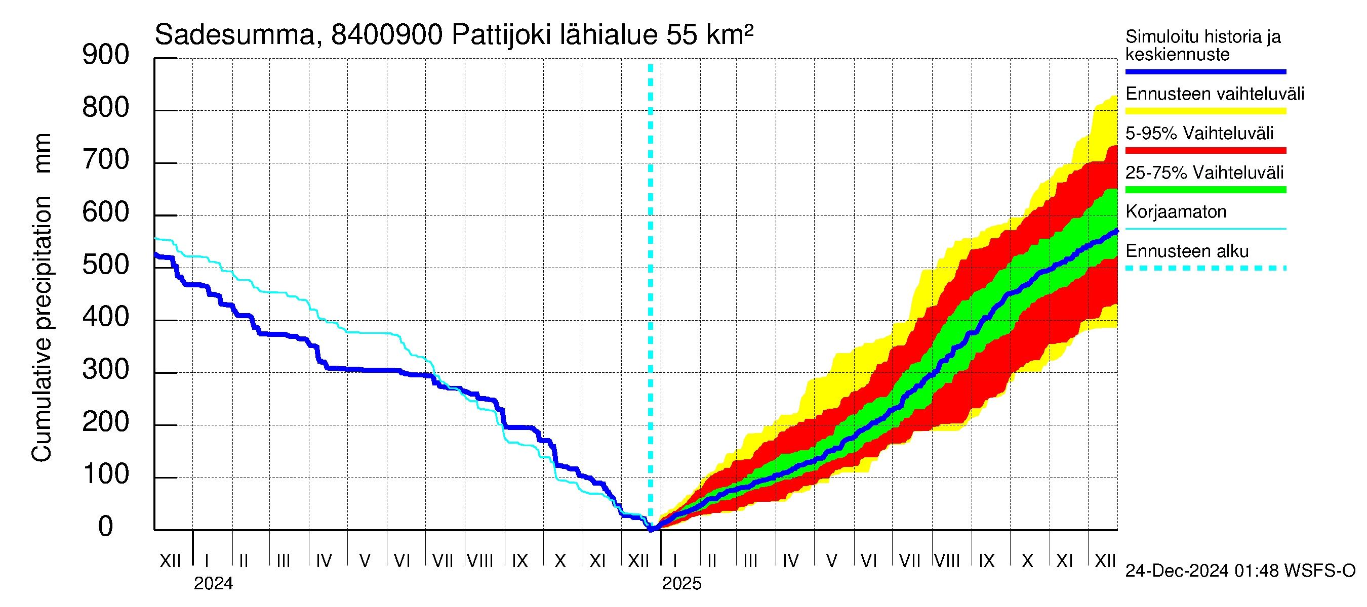 Perämeren rannikkoalue - Pattijoki: Sade - summa