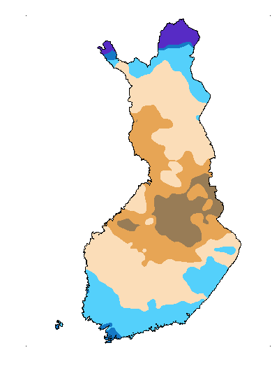 Dagens Nederbörds­avvikelse kartbild