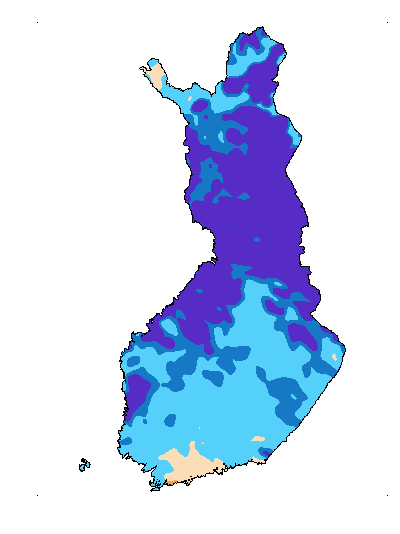 Maankosteuden poikkeama (SMA 1kk) viimeiset 30 vrk karttakuva